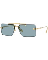 Versace - Ve2245 100280 Sunglasses Metal Squared Normal - Lyst