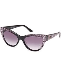 Guess - Gu00112 05B Sunglasses Acetate Smoke Cat Eye Normal Shaded - Lyst