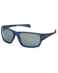 Timberland - Tb00017 91D Sunglasses Injected Smoke Squared Polarized - Lyst
