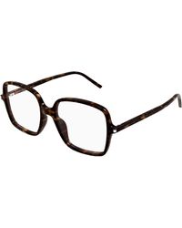 Saint Laurent - Sl 892 005 Optical Frames Acetate Transparent Squared - Lyst
