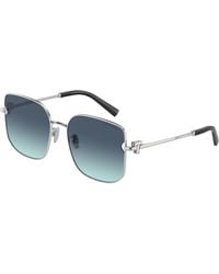 Tiffany & Co. - Tf3105D 60019S Sunglasses Steel Squared Normal Shaded - Lyst