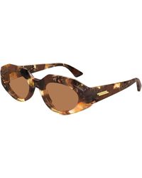Bottega Veneta - Bv1392S 002 Sunglasses Acetate Round - Lyst
