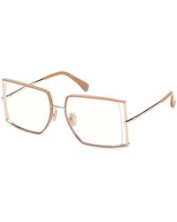Max Mara - Mm5156-B 047 Optical Frames Metal Squared Normal - Lyst