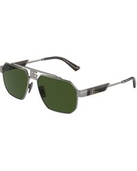 Dolce & Gabbana - Dg2294 04/71 Sunglasses Steel Pilot Normal - Lyst
