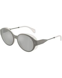 Moncler - Me4005T Auros 10058V Sunglasses Titanium Round Normal - Lyst