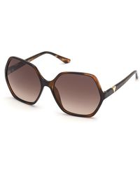 Guess - Gu7747 52F Sunglasses Injected Geometric Normal Shaded - Lyst