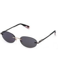 Furla - Sfub29 300 Sunglasses Metal Smoke Geometric Normal - Lyst