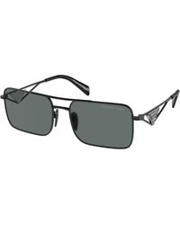 Prada - Pr A52S 1Ab5Z1 Sunglasses Metal Squared Polarized - Lyst