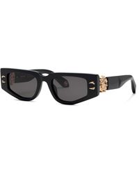 Roberto Cavalli - Src057M 700 Sunglasses Acetate Smoke Squared Normal - Lyst