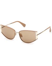 Max Mara - Mm0141 Menton-3 45E Sunglasses Metal Cat Eye Normal - Lyst