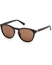 Timberland - Tb00049 01H Sunglasses Injected Round Polarized - Lyst