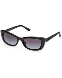 Guess - Gu00156-H 01B Sunglasses Injected Smoke Squared Normal - Lyst