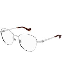 Gucci - Gg1601O 003 Optical Frames Metal Transparent Round - Lyst