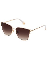 Furla - Sfu464 0300 Sunglasses Metal Squared Normal Shaded - Lyst