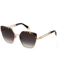 Furla - Sfu690V 300Y Sunglasses Metal Cat Eye Normal Shaded - Lyst