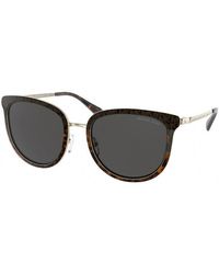 Michael Kors - Mk1099B Adrianna Bright 390387 Sunglasses Metal Dark Round Normal - Lyst