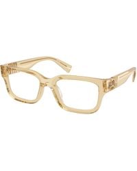 Miu Miu - Mu 02Yv 11T1O1 Optical Frames Acetate Transparent Squared Normal - Lyst