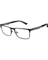 Emporio Armani - Ea1183 3001 Optical Frames Metal Transparent Squared Normal - Lyst
