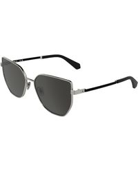 Calvin Klein - Ckj25209S 040 Sunglasses Metal Butterfly Normal - Lyst