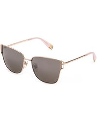 Furla - Sfu464 8Fcx Sunglasses Metal Squared Mirrored Shaded - Lyst