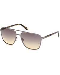 Guess - Gu00210 09B Sunglasses Metal Squared Normal - Lyst