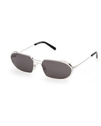 Gcds - Gd0078 16A Sunglasses Metal Smoke Round Normal - Lyst