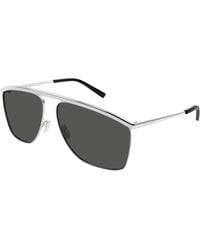 Saint Laurent - Sl 820 Victoire 001 Sunglasses Metal Pilot - Lyst
