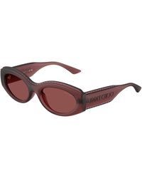 Jimmy Choo - Jc6002U 509375 Sunglasses Injected Round Normal - Lyst