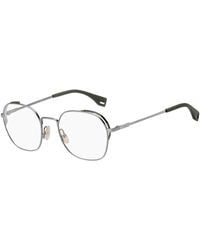 Fendi - Ff M0090 Smf Optical Frames Outlet Steel Round - Lyst