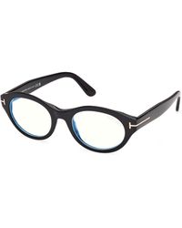 Tom Ford - Ft6172-B 52 Optical Frames Acetate Round Normal - Lyst