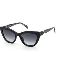 Blumarine - Sbm240 700 Sunglasses Acetate Smoke Butterfly Normal Nuanced - Lyst