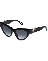 Just Cavalli - Sjc109 700 Sunglasses Acetate Smoke Cat Eye Normal Shaded - Lyst