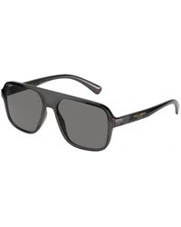 Dolce & Gabbana - Dg6134 325781 Sunglasses Plastic Dark Squared Polarized - Lyst