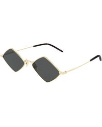 Saint Laurent - Sl 302 Lisa 004 Sunglasses Metal Geometric Normal - Lyst