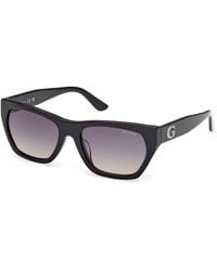 Guess - Gu00203-H 01B Sunglasses Acetate Smoke Geometric Normal - Lyst