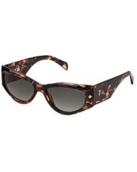 Police - Splr25 New Dawn 3 0V34 Sunglasses Acetate Smoke Geometric Normal Nuanced - Lyst