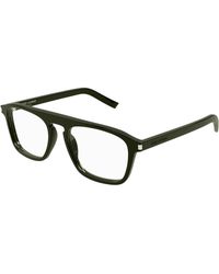 Saint Laurent - Sl 157 010 Optical Frames Acetate Transparent Squared - Lyst