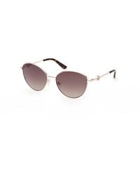 Guess - Gu00284 32F Sunglasses Metal Round Normal - Lyst