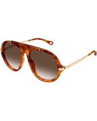 Chloé - Ch0357S 002 Sunglasses Acetate Round - Lyst