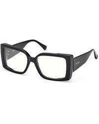Max Mara - Mm5173-B 001 Optical Frames Acetate Squared Normal - Lyst