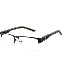 Emporio Armani - Ea1182 3001 Optical Frames Metal Transparent Squared Normal - Lyst