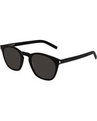 Saint Laurent - Sl 28 Slim 001 Sunglasses Acetate Squared Normal - Lyst