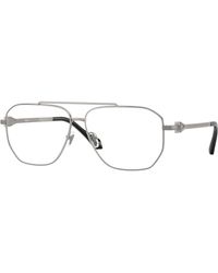 Versace - Ve1307 1001 Optical Frames Metal Pilot Normal - Lyst