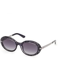 Guess - Gu00355 90B Sunglasses Injected Smoke Round Normal - Lyst