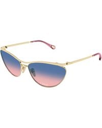 Chloé - Ch0386S 001 Sunglasses Metal Geometric - Lyst
