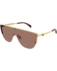 McQueen - Am0457S 002 Sunglasses Metal Mask - Lyst