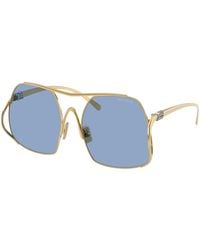 Miu Miu - Mu A55S 5Ak30U Sunglasses Steel Squared Normal - Lyst