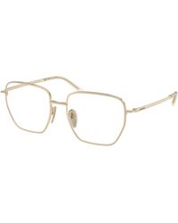 Prada - Pr C51Vd Zvn1O1 Optical Frames Metal Squared Normal - Lyst