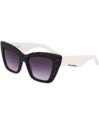 KARL LAGERFELD - Kl6158S 006 Sunglasses Acetate Cat Eye Normal Normal - Lyst