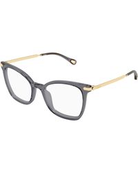 Chloé - Ch0360O 001 Optical Frames Acetate Transparent Squared - Lyst